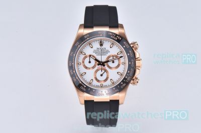 1:1 Super clone Clean Factory Rolex Daytona 116515ln Rose Gold Oysterflex Band 40mm new 4130